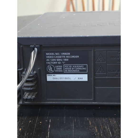 Samsung VCR VR8608 VHS  4-Head Hi-Fi Stereo (Parts only) Not working - Picture 5 of 6